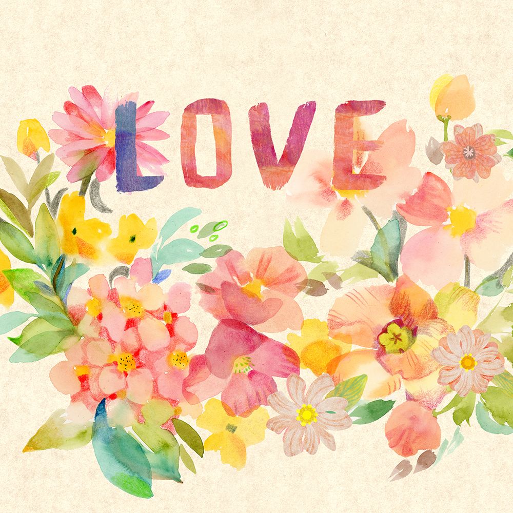 Florals And Love 1 art print by Dena Ann Adams for $57.95 CAD