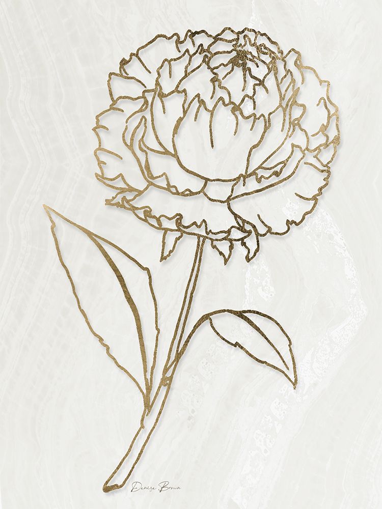 Golden Peony 1 art print by Denise Brown for $57.95 CAD