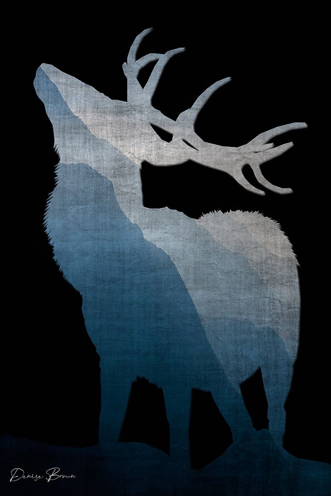 Buck Silhouette 2 Black art print by Denise Brown for $57.95 CAD