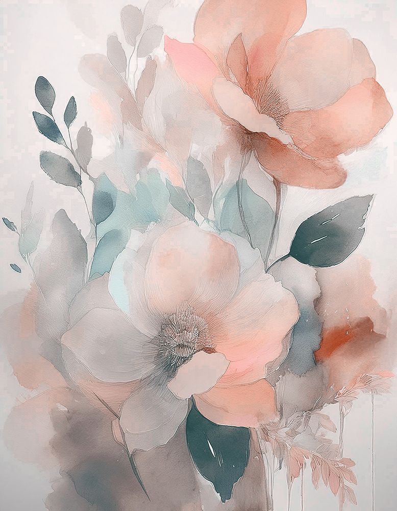 Peony Arrangement 2 art print by Denise Brown for $57.95 CAD