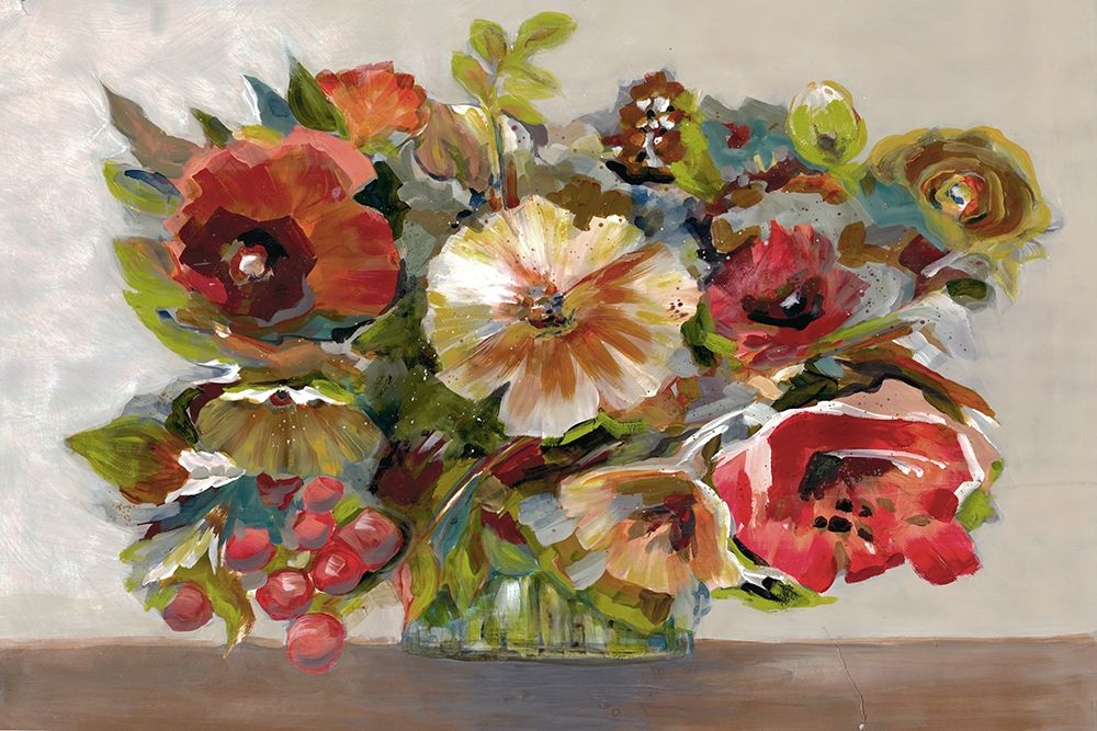 Bright Excited Florals 2 art print by Doris Charest for $57.95 CAD