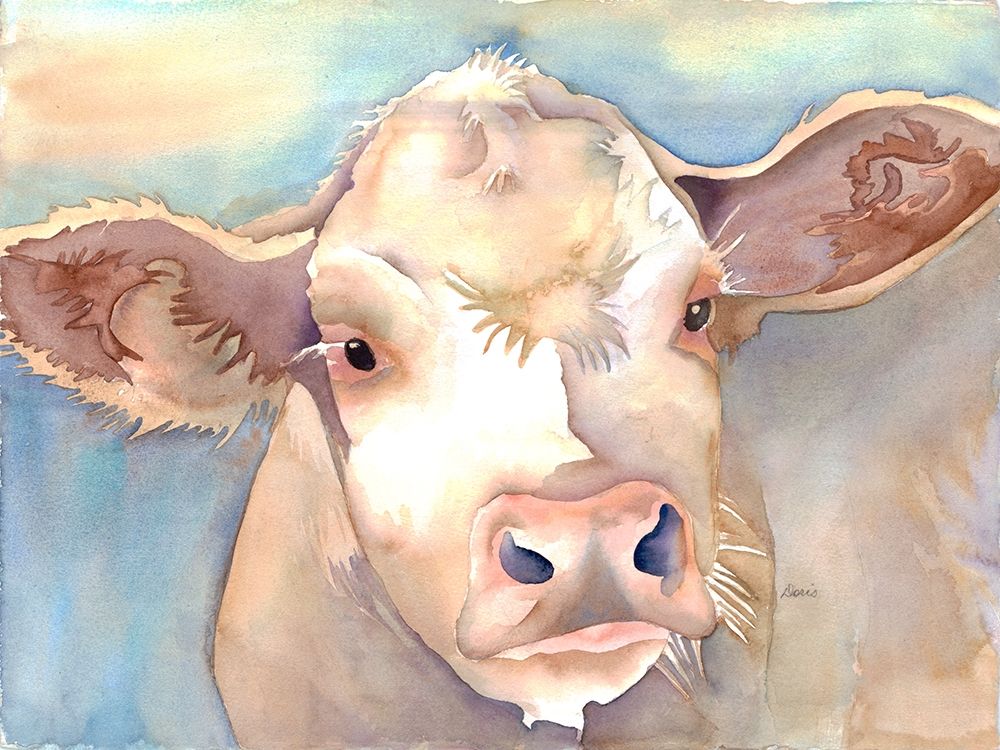 Watching Cattle 1 art print by Doris Charest for $57.95 CAD