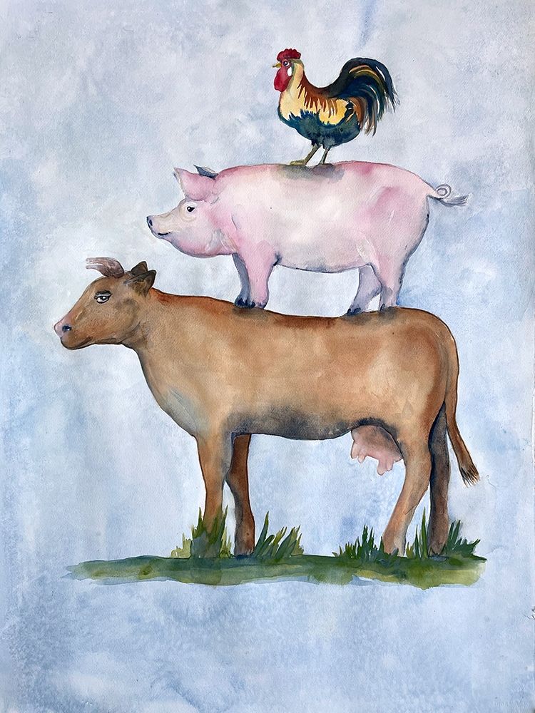 Misunderstood Cow art print by Doris Charest for $57.95 CAD