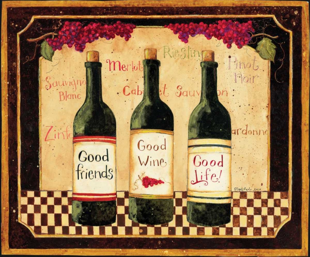 Good Wine art print by Dan DiPaolo for $57.95 CAD
