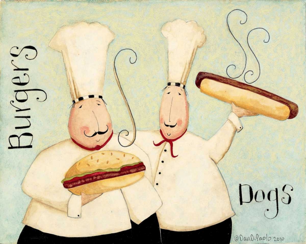 Burgers Dogs art print by Dan DiPaolo for $57.95 CAD