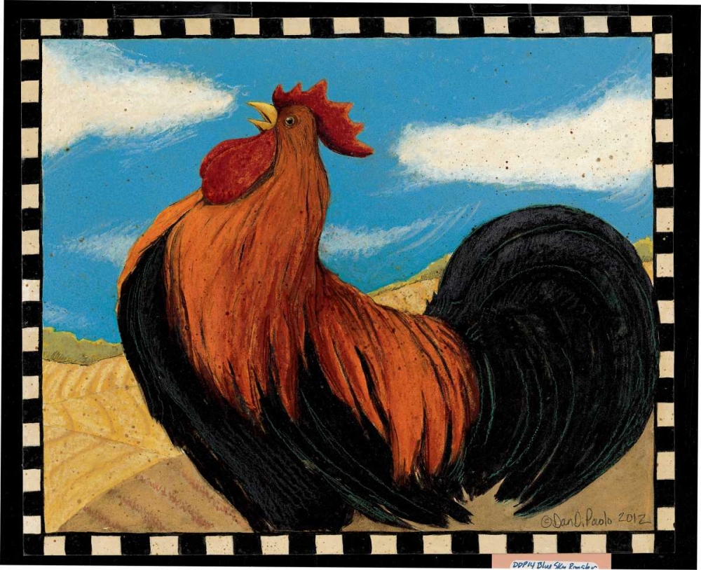 Bluesky Rooster art print by Dan DiPaolo for $57.95 CAD