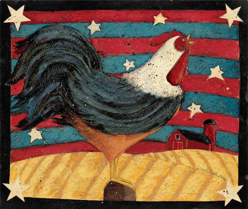 American Rooster art print by Dan DiPaolo for $57.95 CAD