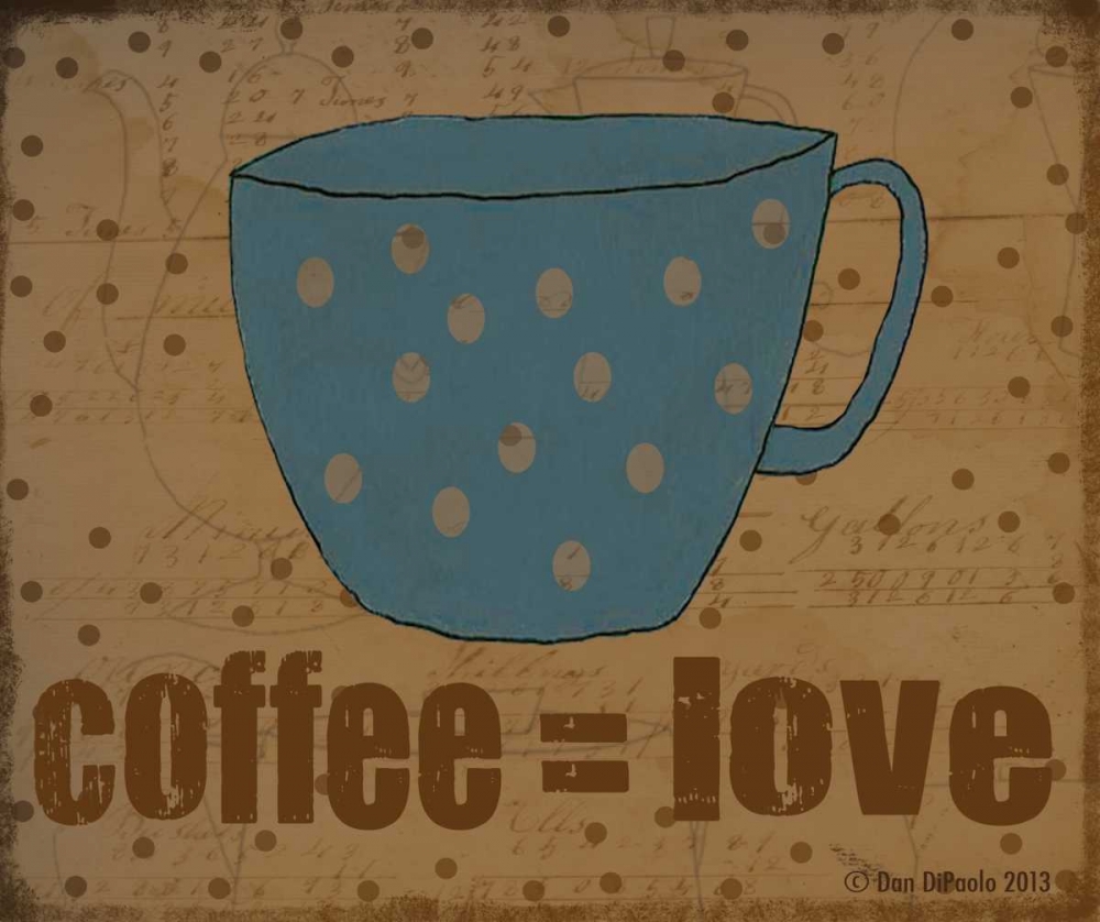 Coffee love art print by Dan DiPaolo for $57.95 CAD