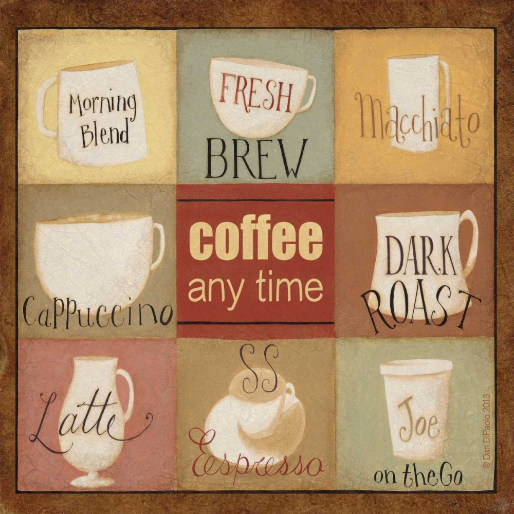 Coffee Anytime art print by Dan DiPaolo for $57.95 CAD