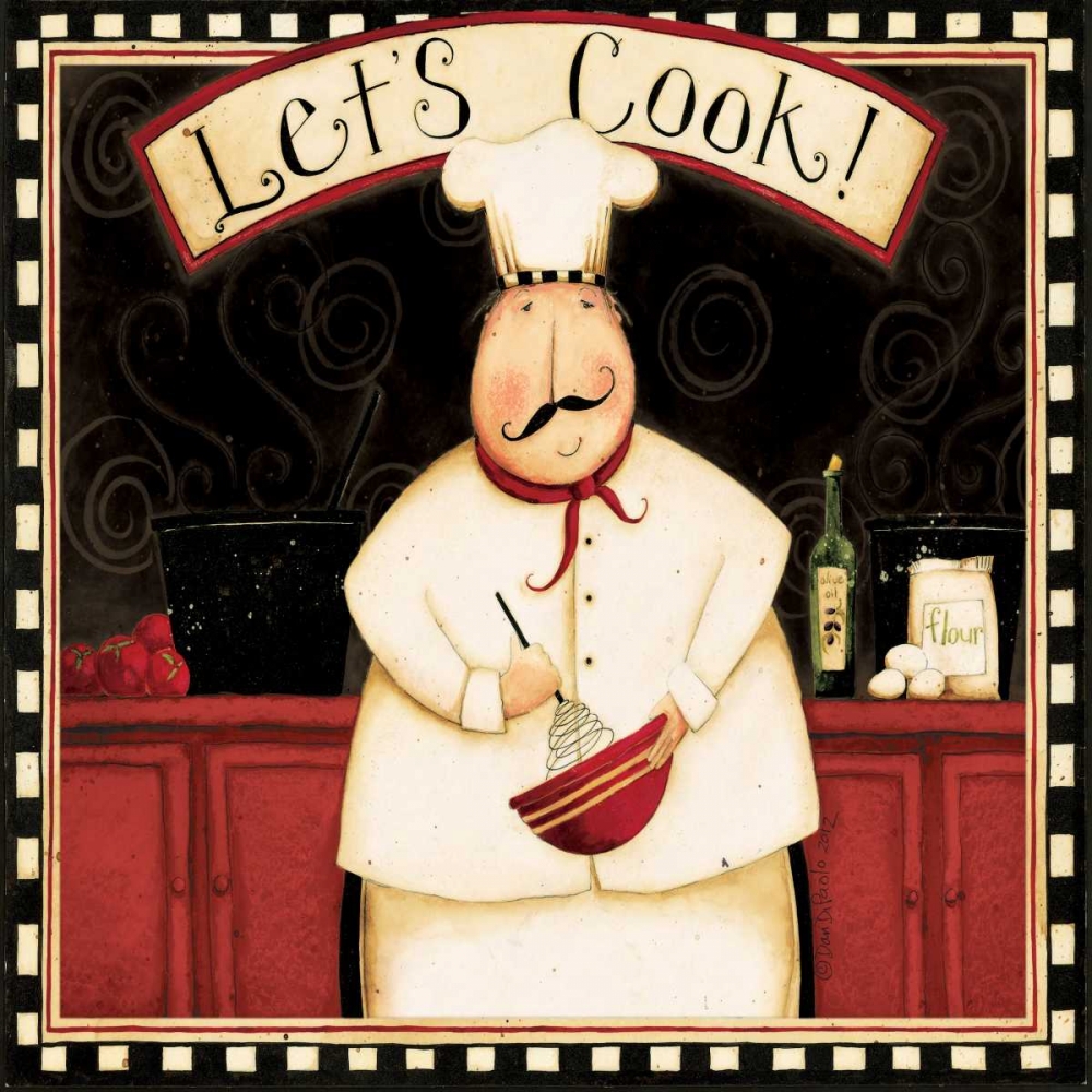 Lets Cook With Wine art print by Dan DiPaolo for $57.95 CAD