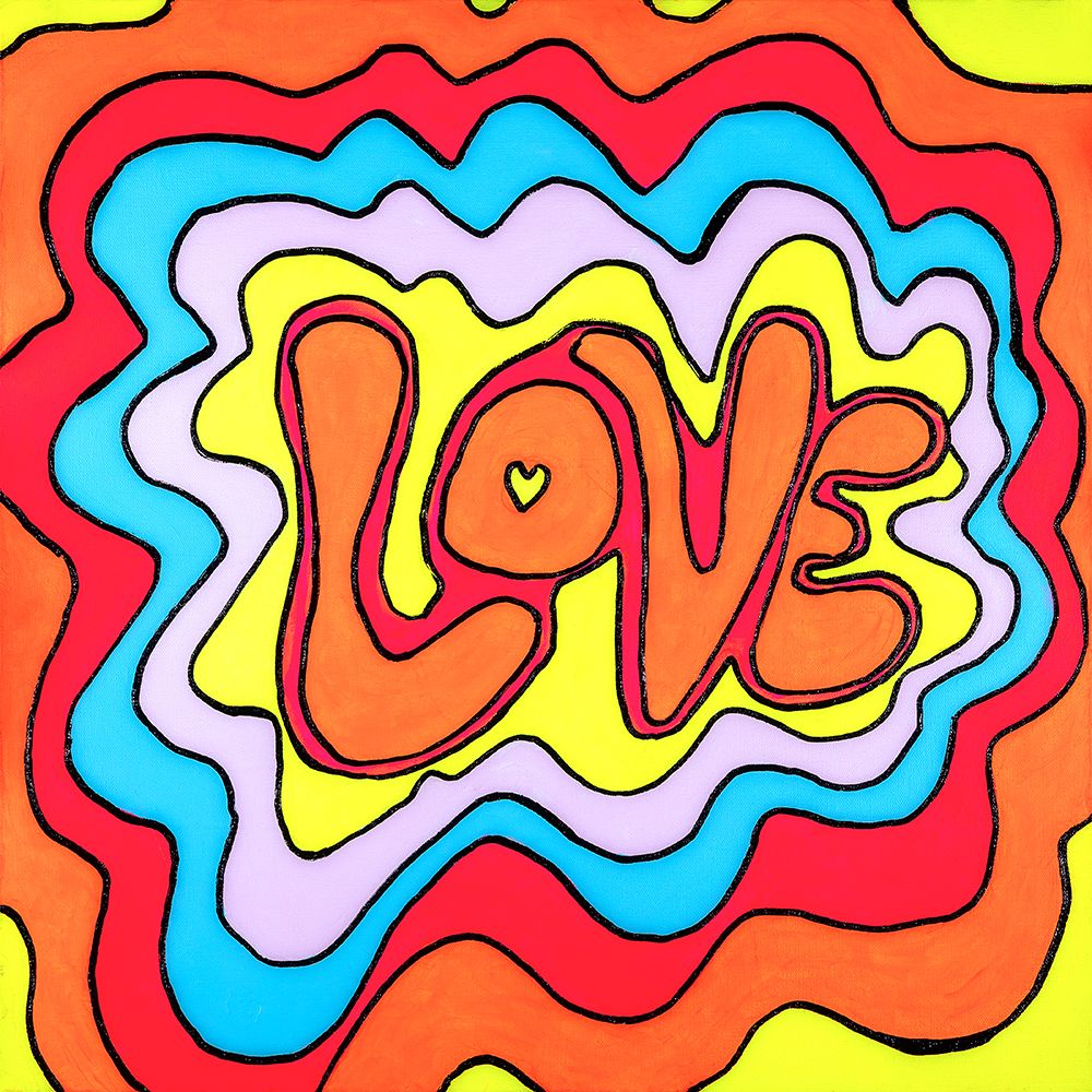 Hippie Fest Love art print by David Dayan Fisher for $57.95 CAD