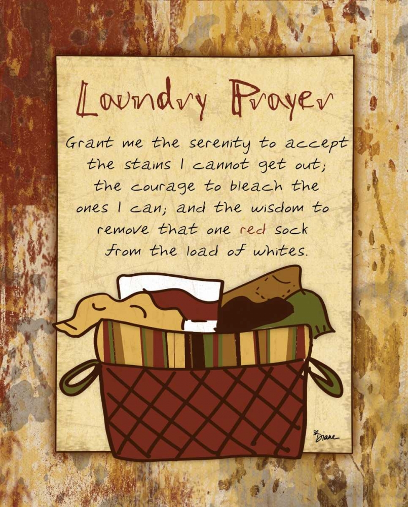 Laundry Prayer Basket art print by Diane Stimson for $57.95 CAD
