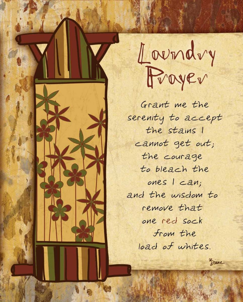 Laundry Prayer Board art print by Diane Stimson for $57.95 CAD