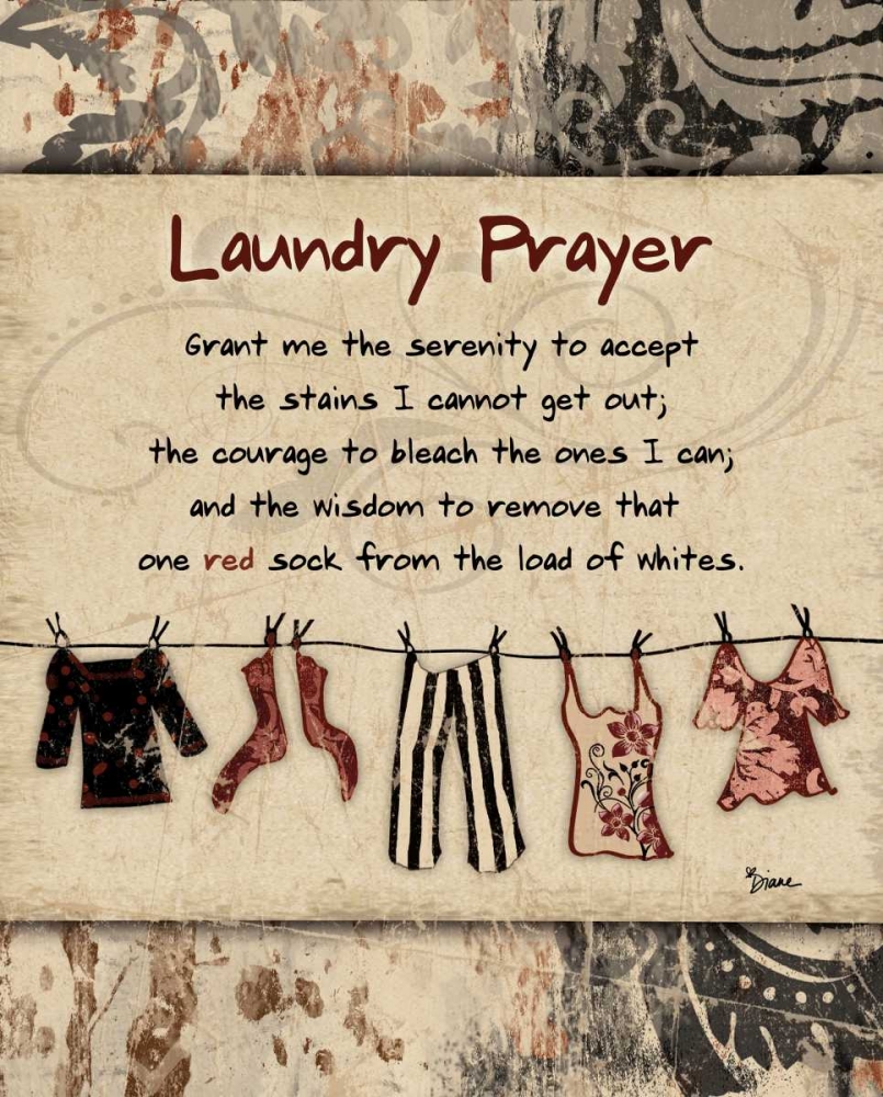 Laundry Prayer Solid art print by Diane Stimson for $57.95 CAD