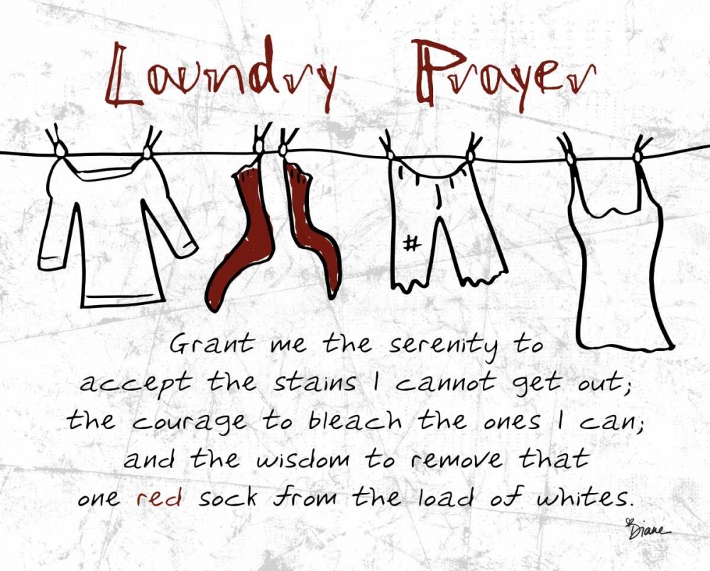 Laundry Prayer Gray art print by Diane Stimson for $57.95 CAD