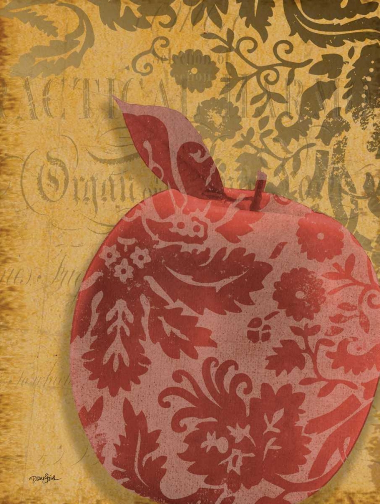 Red Apple Damask art print by Diane Stimson for $57.95 CAD