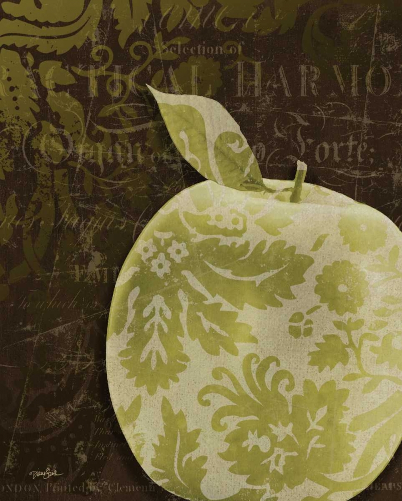 Apple Damask Vert art print by Diane Stimson for $57.95 CAD