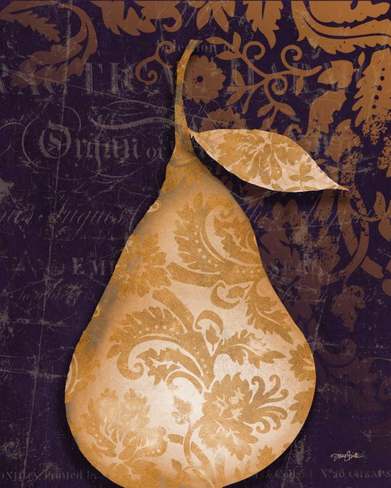 Pear Damask Center art print by Diane Stimson for $57.95 CAD