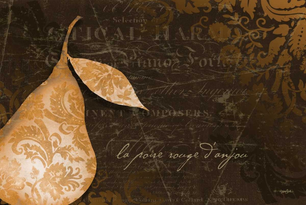Pear Damask Horizontal art print by Diane Stimson for $57.95 CAD