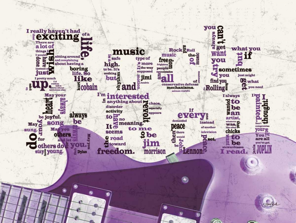 Purple Rock And Roll art print by Diane Stimson for $57.95 CAD
