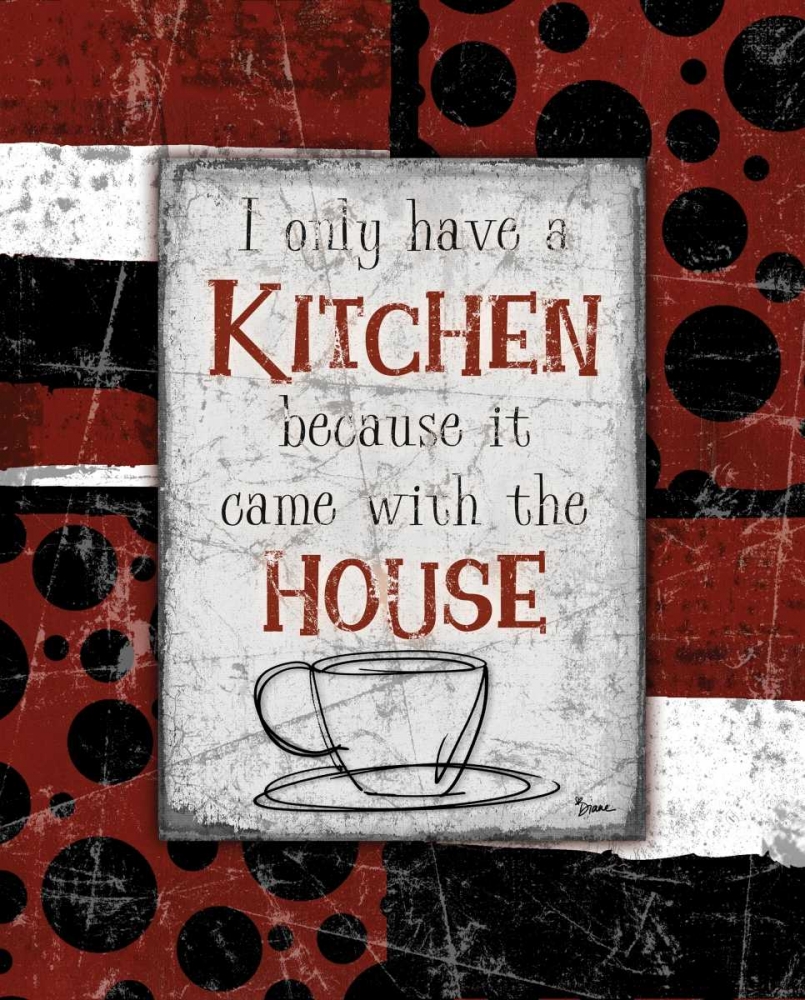 Kitchen House Red art print by Diane Stimson for $57.95 CAD