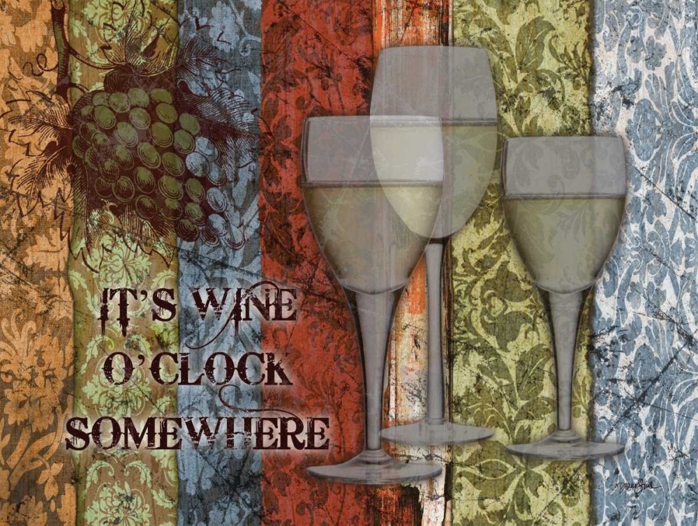 Glass Wine O Clock art print by Diane Stimson for $57.95 CAD