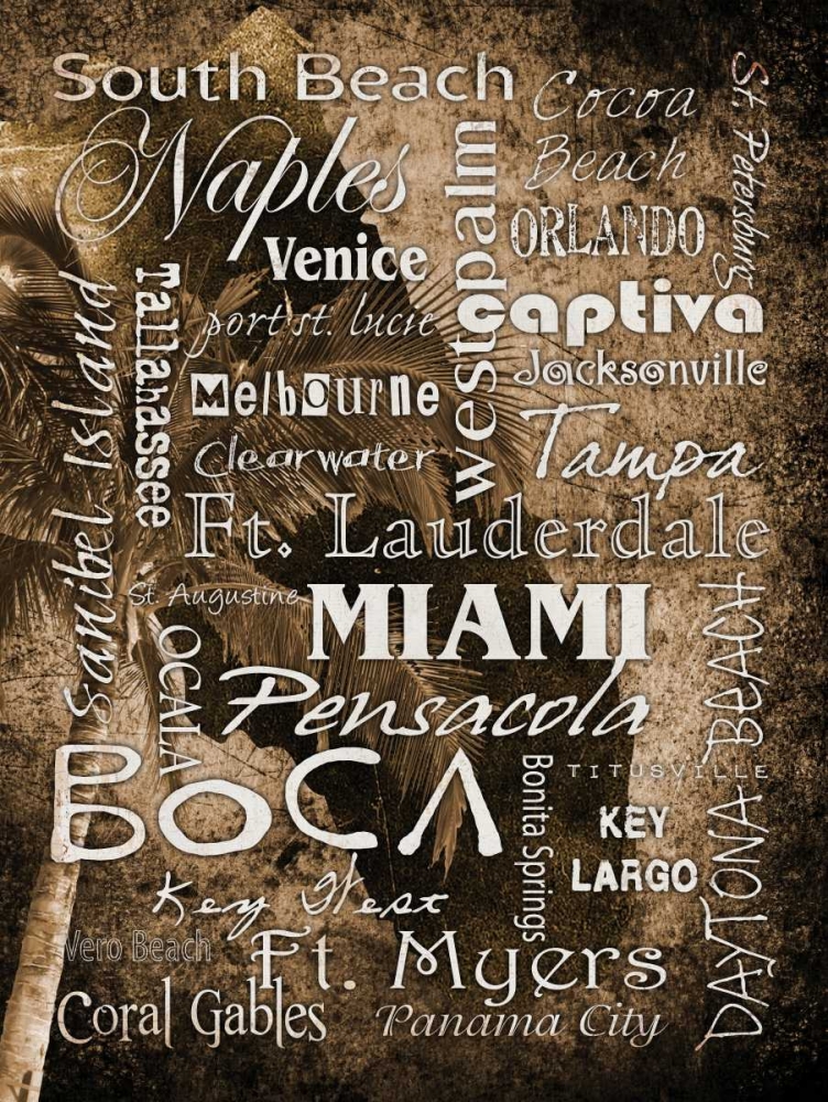 FL Cities Brown art print by Diane Stimson for $57.95 CAD