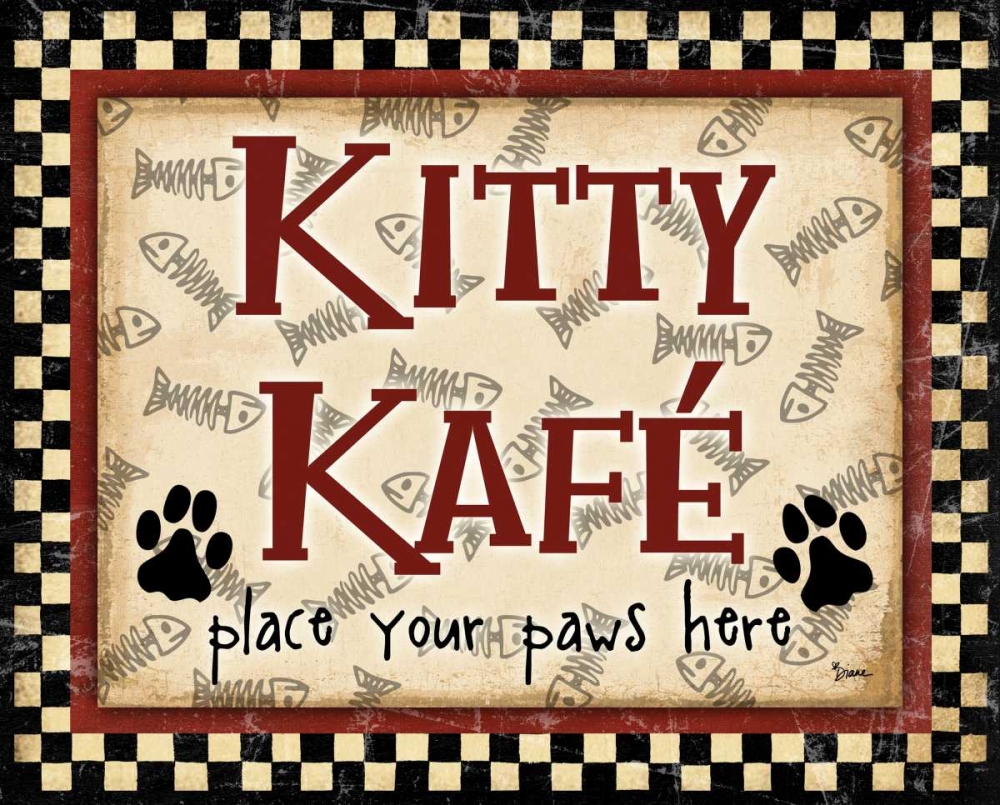 Kitty Kafe art print by Diane Stimson for $57.95 CAD