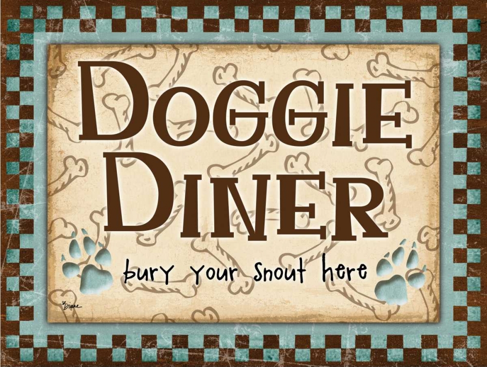 Doggie Diner Blue art print by Diane Stimson for $57.95 CAD
