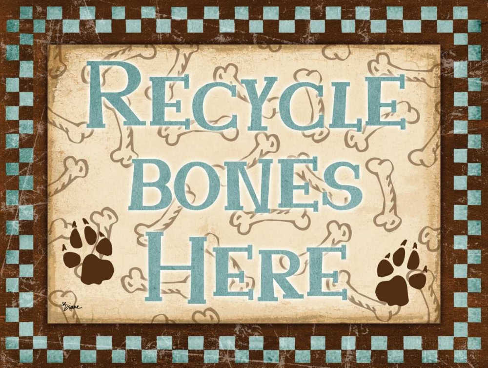 Recycle Bones Blue art print by Diane Stimson for $57.95 CAD
