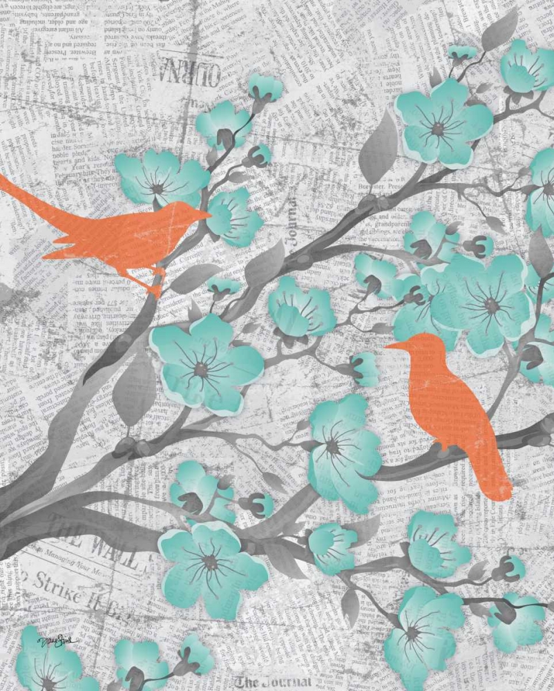 Cherry Blossom Birds 5 art print by Diane Stimson for $57.95 CAD