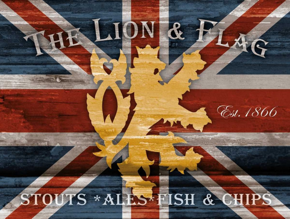 Lion And Flag art print by Diane Stimson for $57.95 CAD