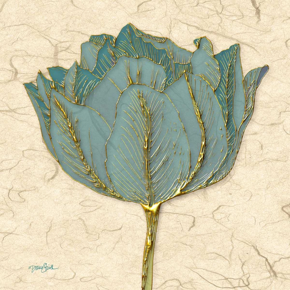 Muted Teal Tulip 1 art print by Diane Stimson for $57.95 CAD