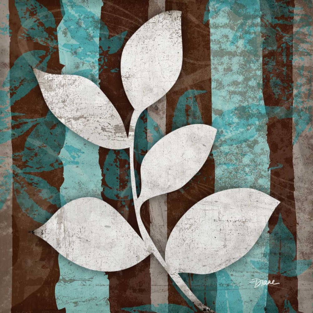 Aqua Leaf 1 art print by Diane Stimson for $57.95 CAD