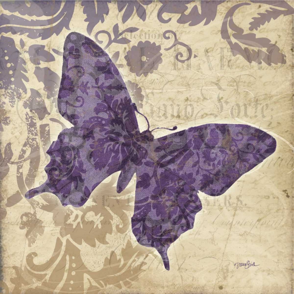 Bfly Damask 1 art print by Diane Stimson for $57.95 CAD