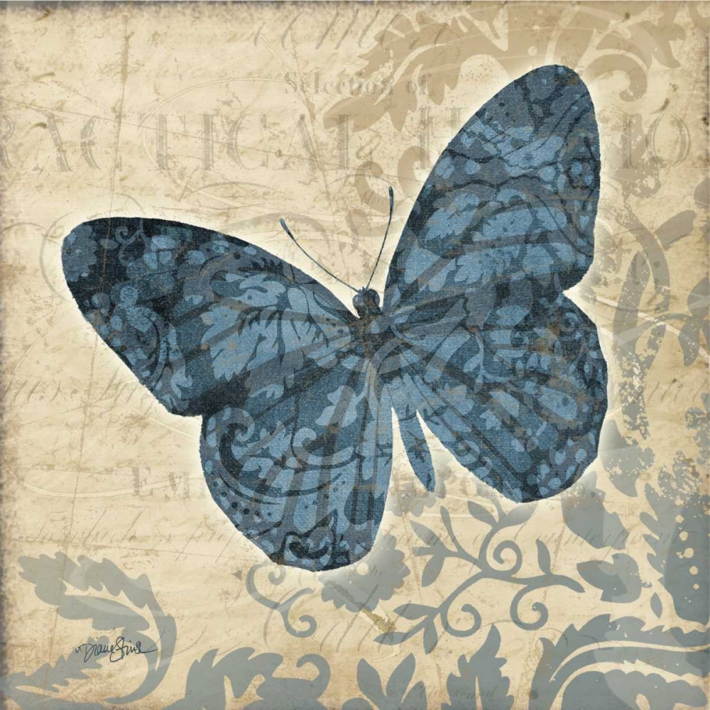 Bfly Damask 2 art print by Diane Stimson for $57.95 CAD
