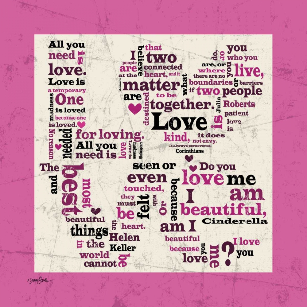 Love Pink art print by Diane Stimson for $57.95 CAD