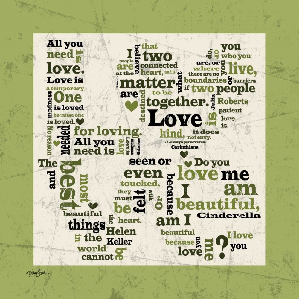 Love Green art print by Diane Stimson for $57.95 CAD