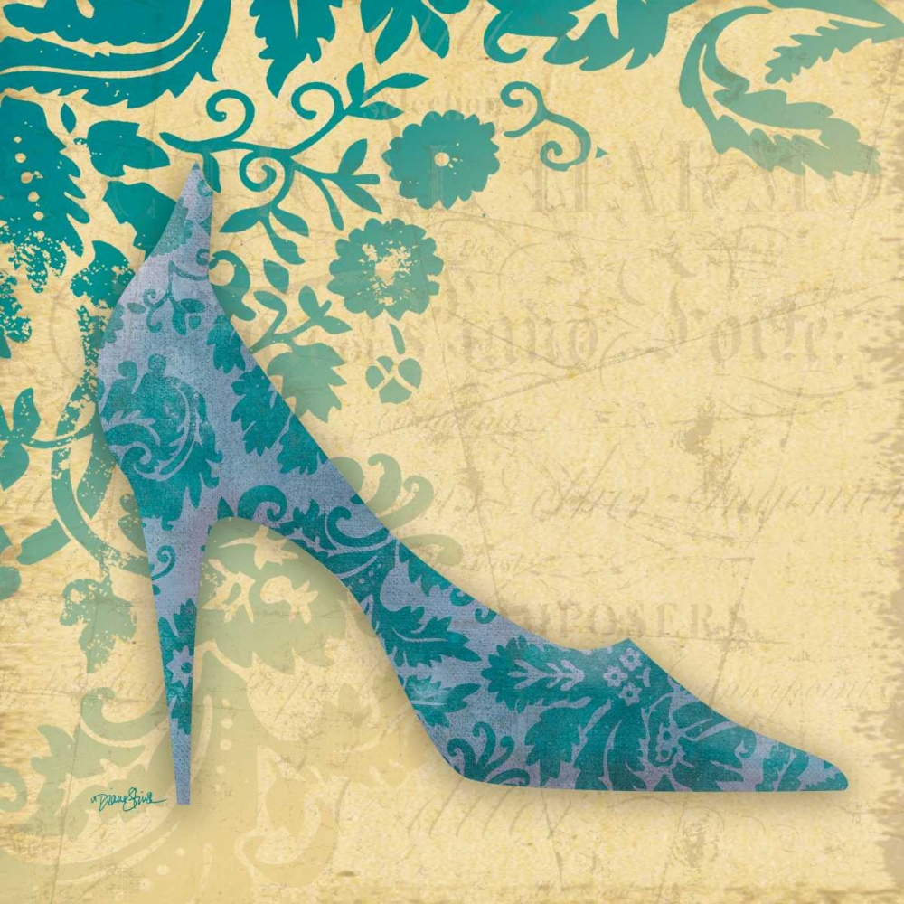 Shoe Damask 1 art print by Diane Stimson for $57.95 CAD