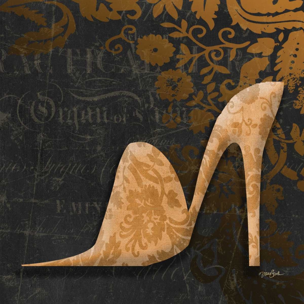 Shoe Damask 2 art print by Diane Stimson for $57.95 CAD