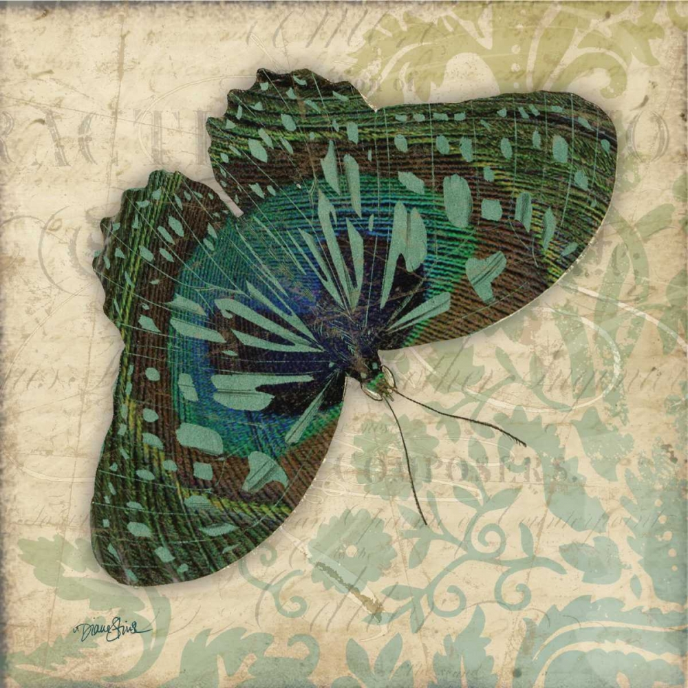 Peacock Bfly 2 art print by Diane Stimson for $57.95 CAD