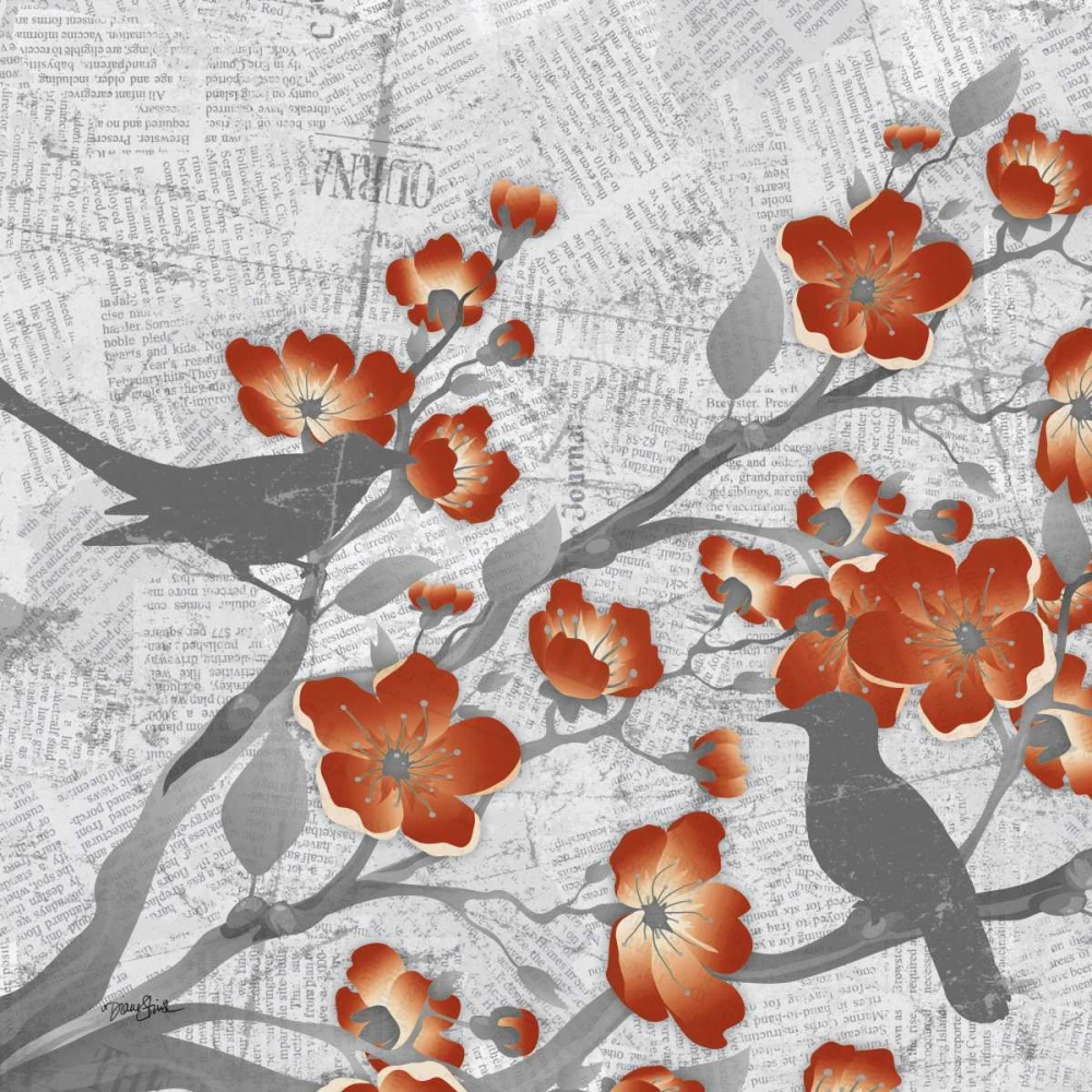 Cherry Blossom Birds 3 art print by Diane Stimson for $57.95 CAD