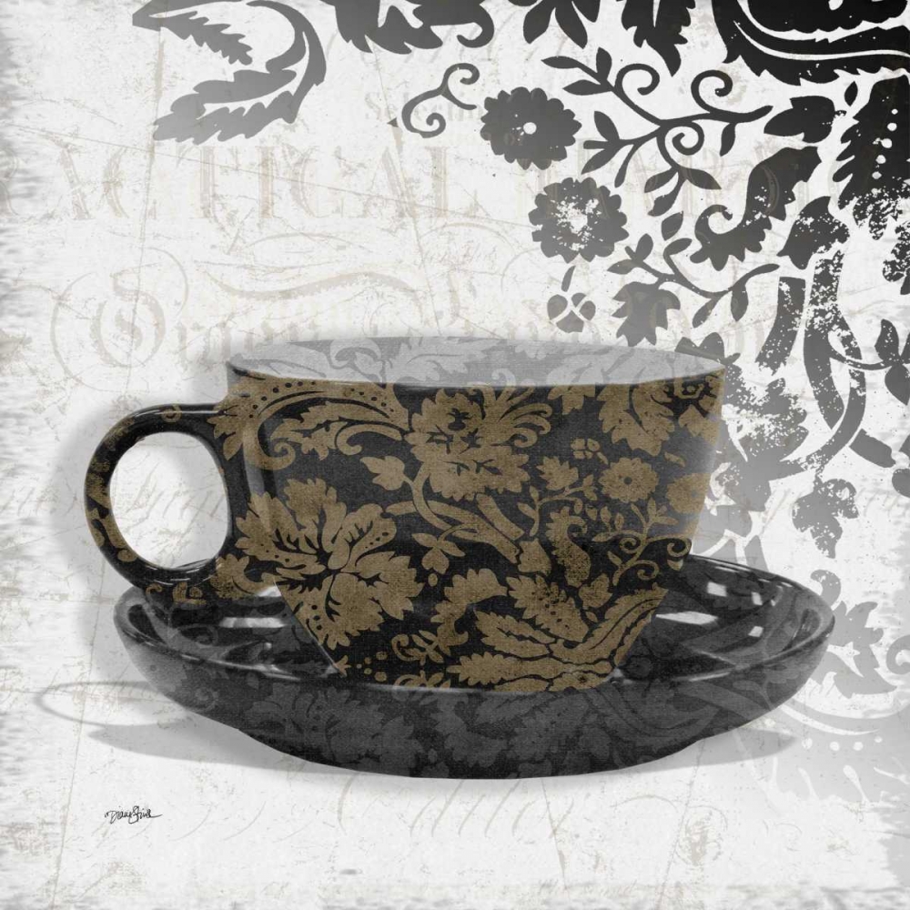 Coffee Damask 1 art print by Diane Stimson for $57.95 CAD