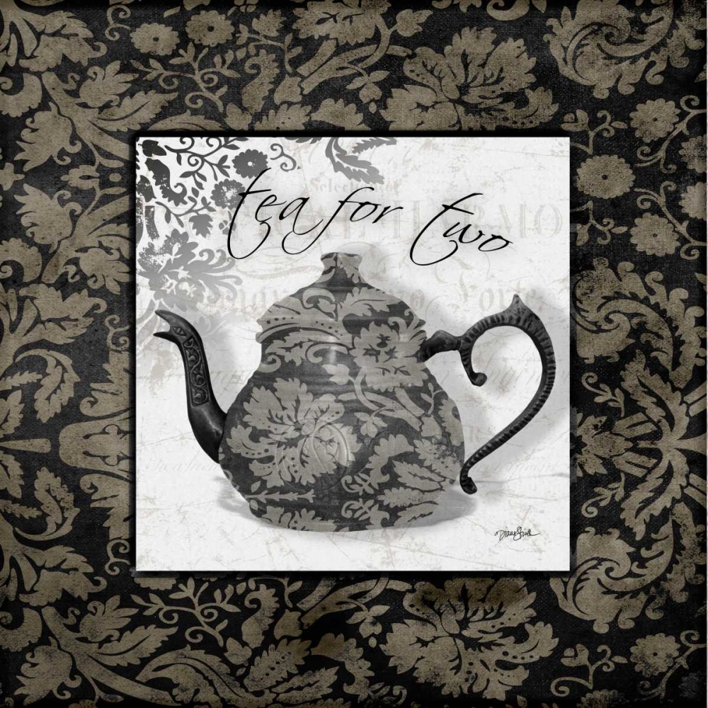 Gray Tea Damask art print by Diane Stimson for $57.95 CAD