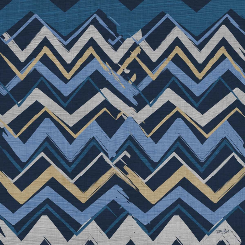Chevron on Navy art print by Diane Stimson for $57.95 CAD