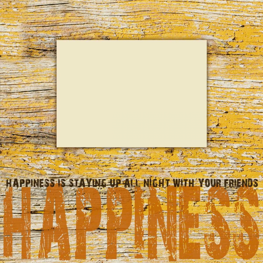 Happiness Grunge art print by Diane Stimson for $57.95 CAD