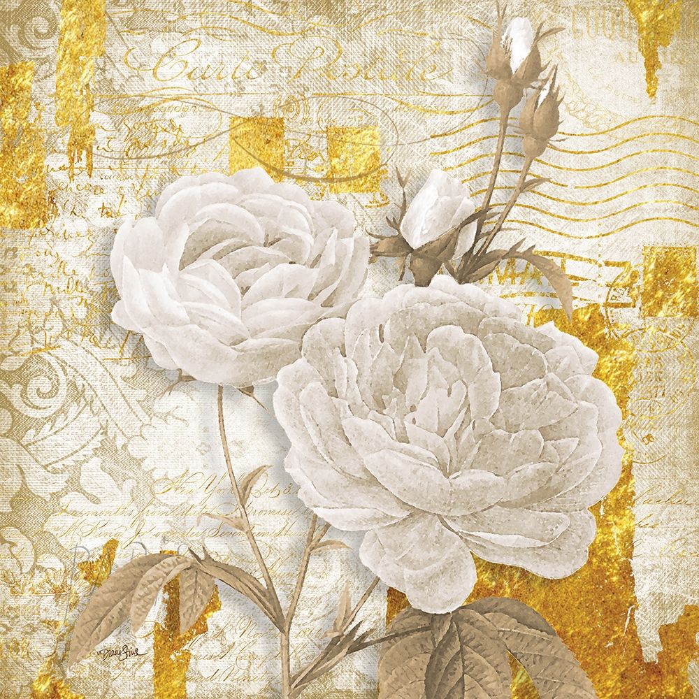 Golden Floral 1 art print by Diane Stimson for $57.95 CAD