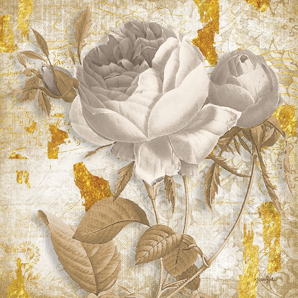 Golden Floral 2 art print by Diane Stimson for $57.95 CAD