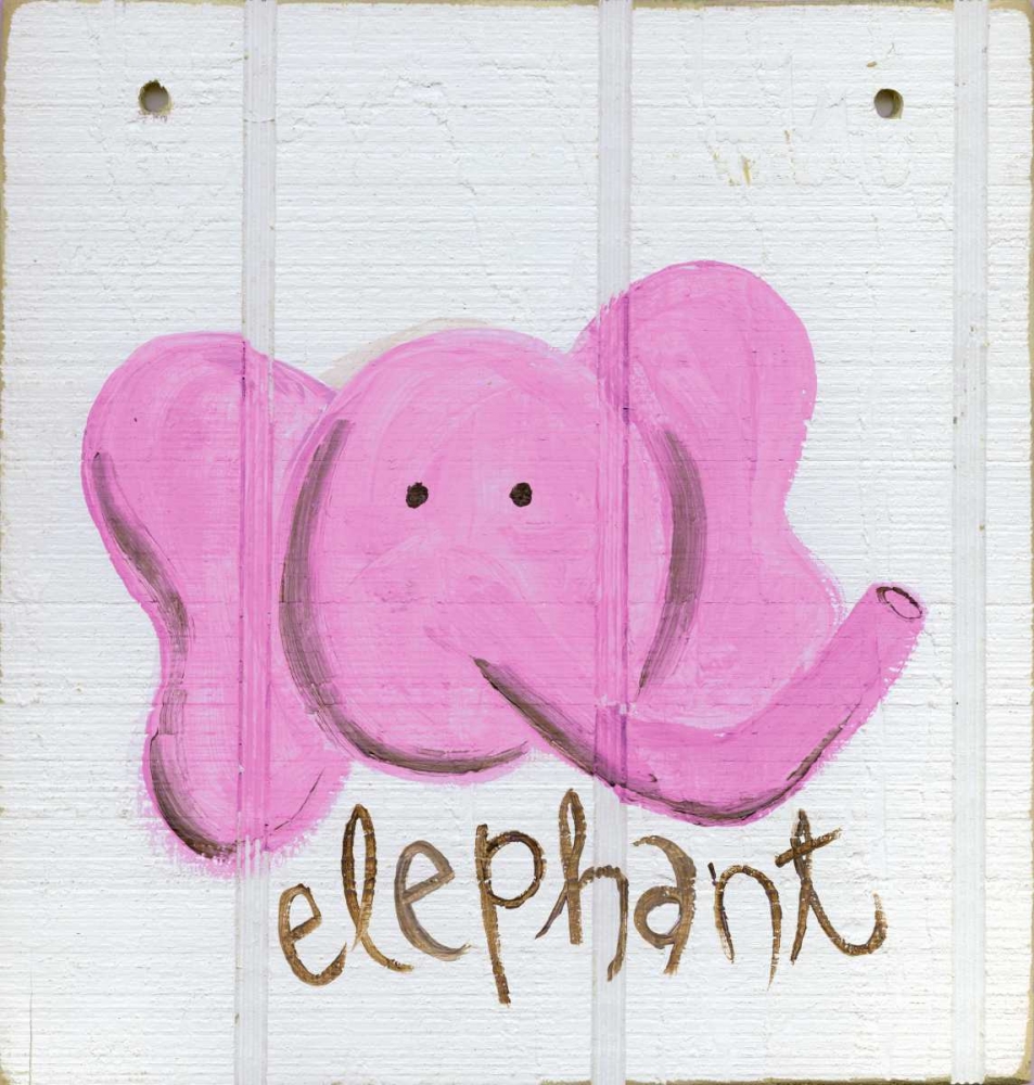 Happy Pink Elephant art print by Erin Butson for $57.95 CAD
