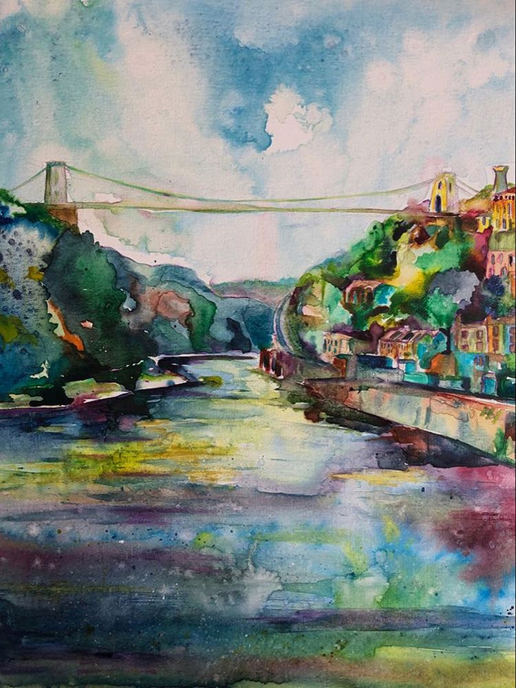 Suspension Bridge art print by Emma Catherine Debs for $57.95 CAD